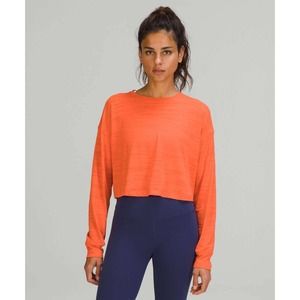 LULULEMON Muscle Love Long Sleeve Shirt in Tiger Mesh Warm Coral